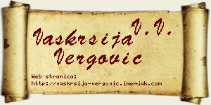 Vaskrsija Vergović vizit kartica